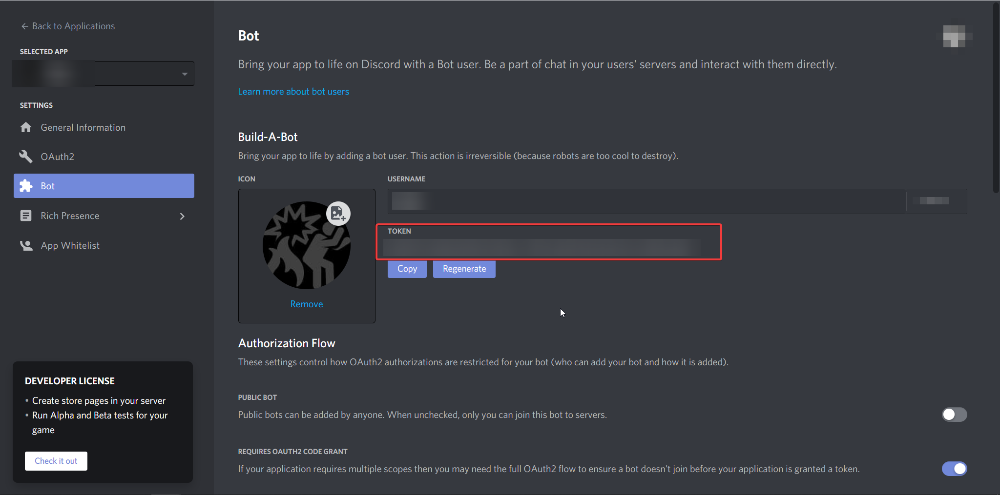 Discord token