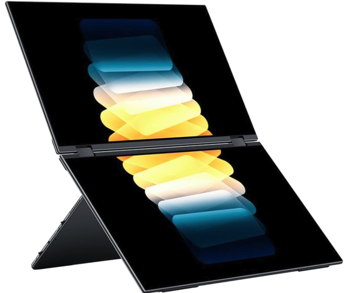 EHOMEWEI X1 Foldable Dual Screen Portable Monitor 16×2 - Magnetic Alignment Travel Workstation