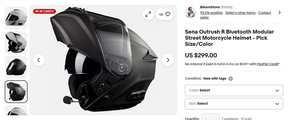 Sena Outrush Modular Bluetooth Motorcycle Helmet