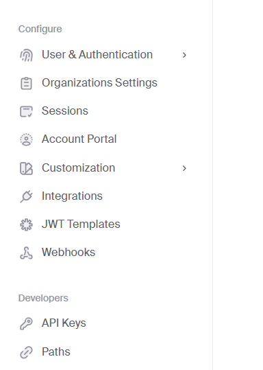 JWT Templates (in left sidebar) option in convex project dashboard.