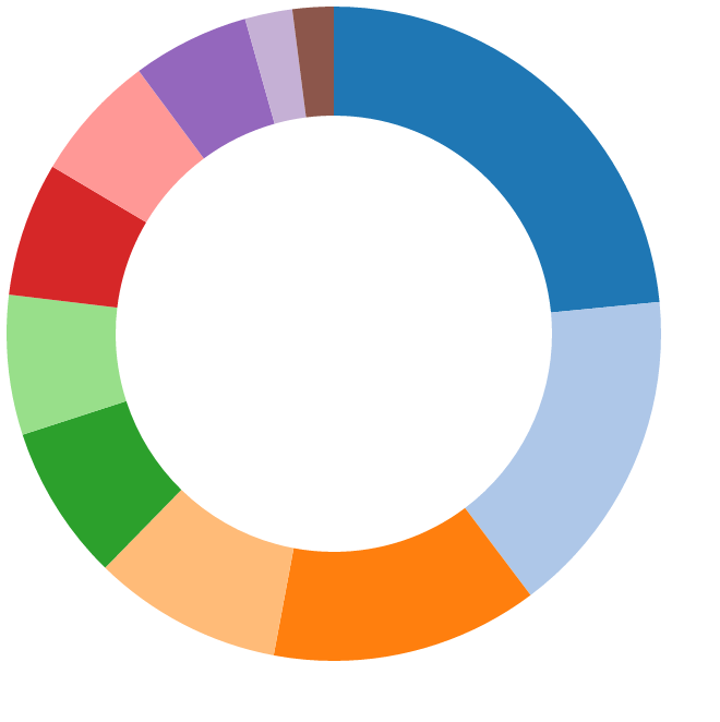 pie chart using catergory20