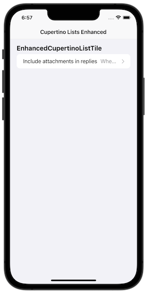 EnhancedCupertinoListTile screenshot