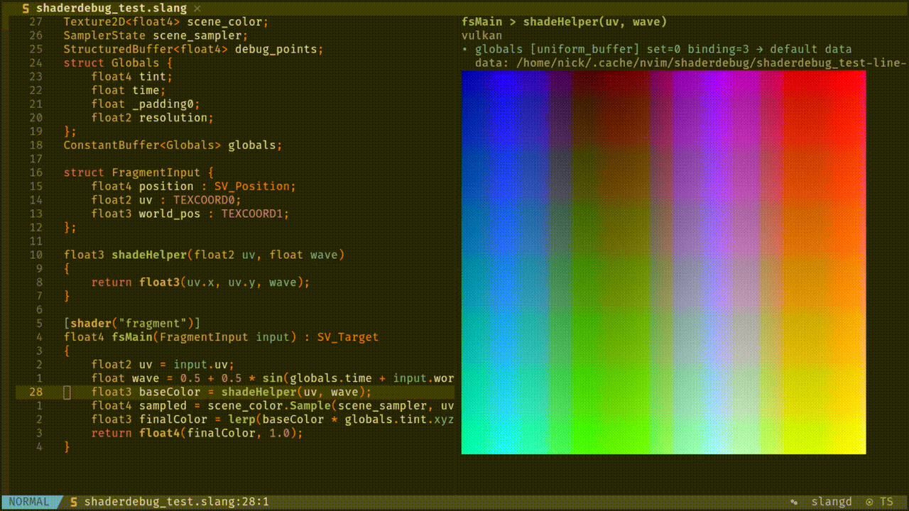 shaderdebug preview