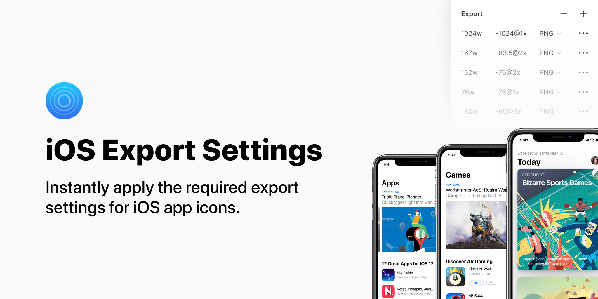 Figma iOS Export Settings