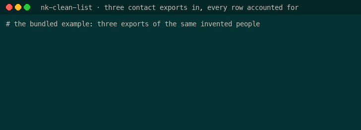 nk-clean-list demo
