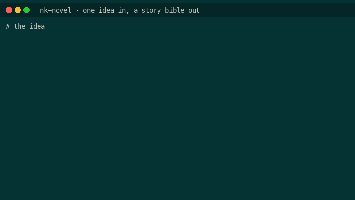 nk-novel demo
