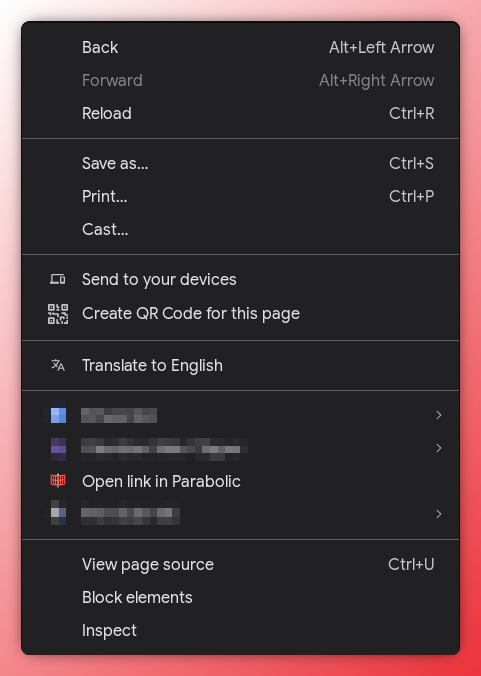 Right Click Menu