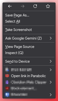 Right Click Menu