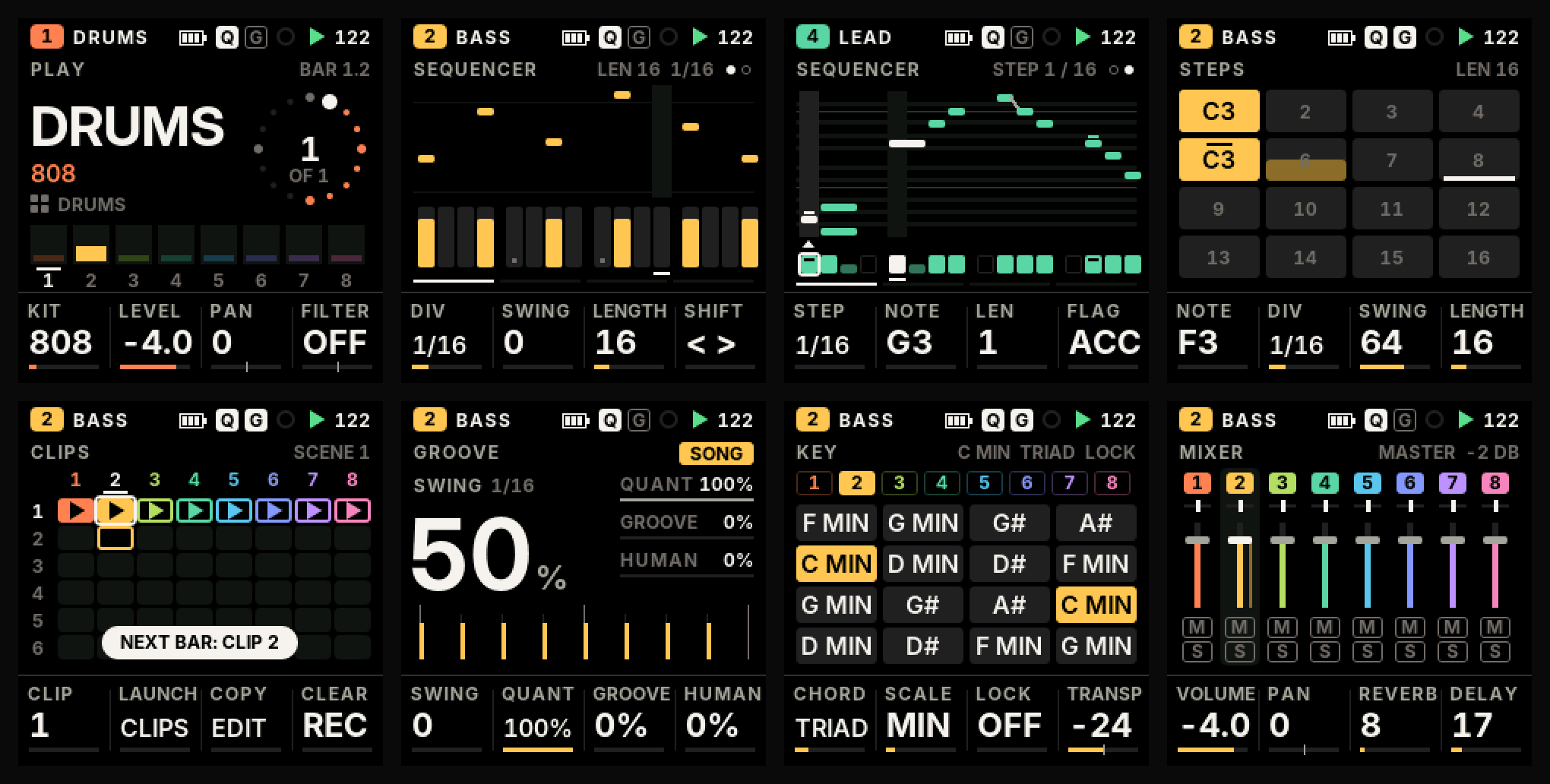 FM1 Move screens rendered by the firmware