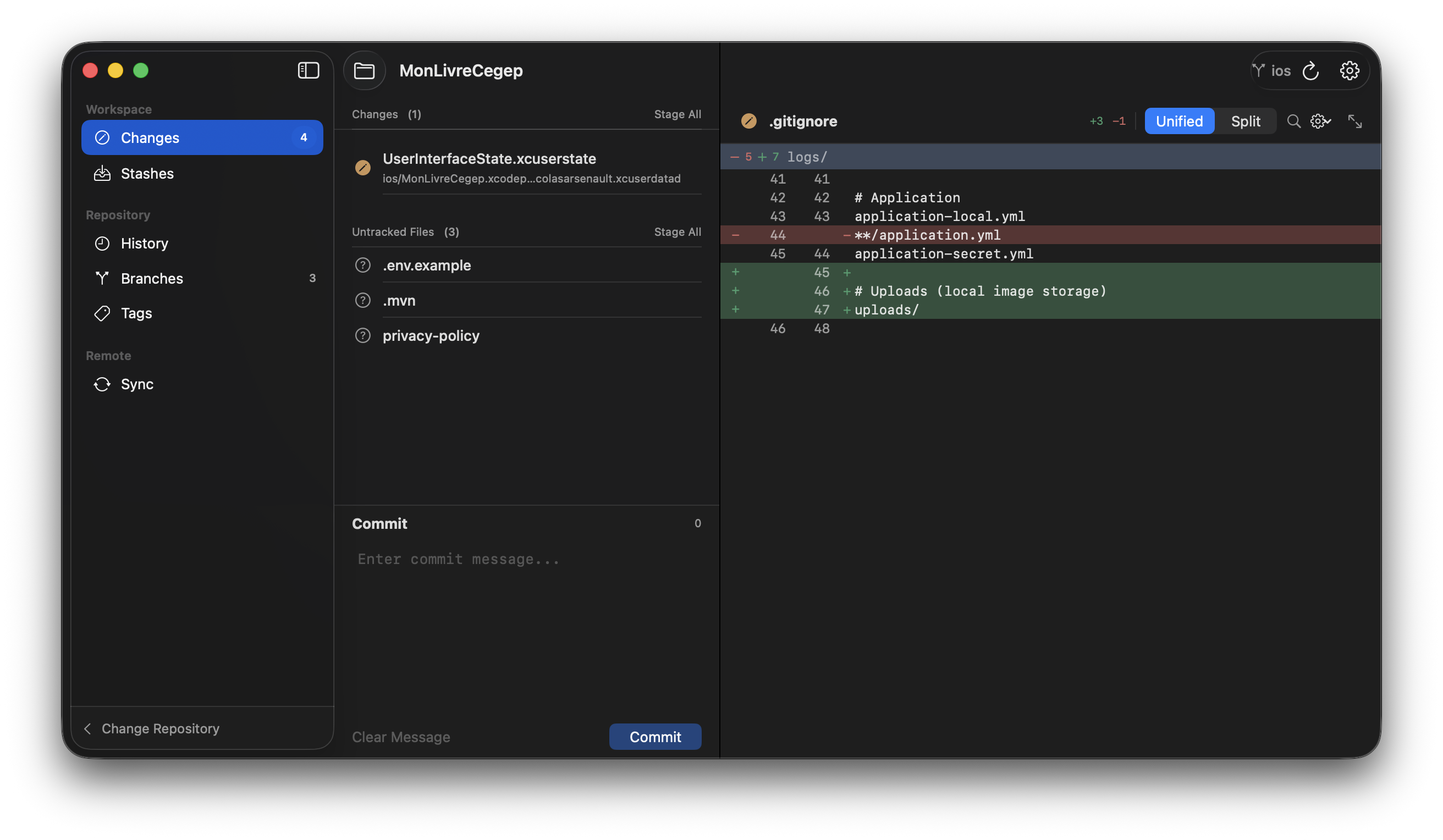 GitFlow screenshot 2
