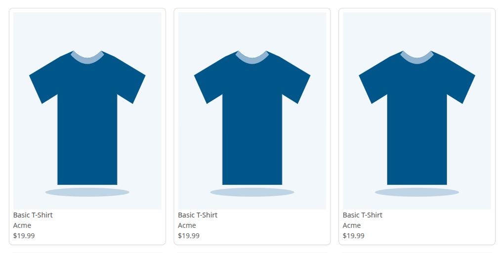 A responsive product grid built with the library