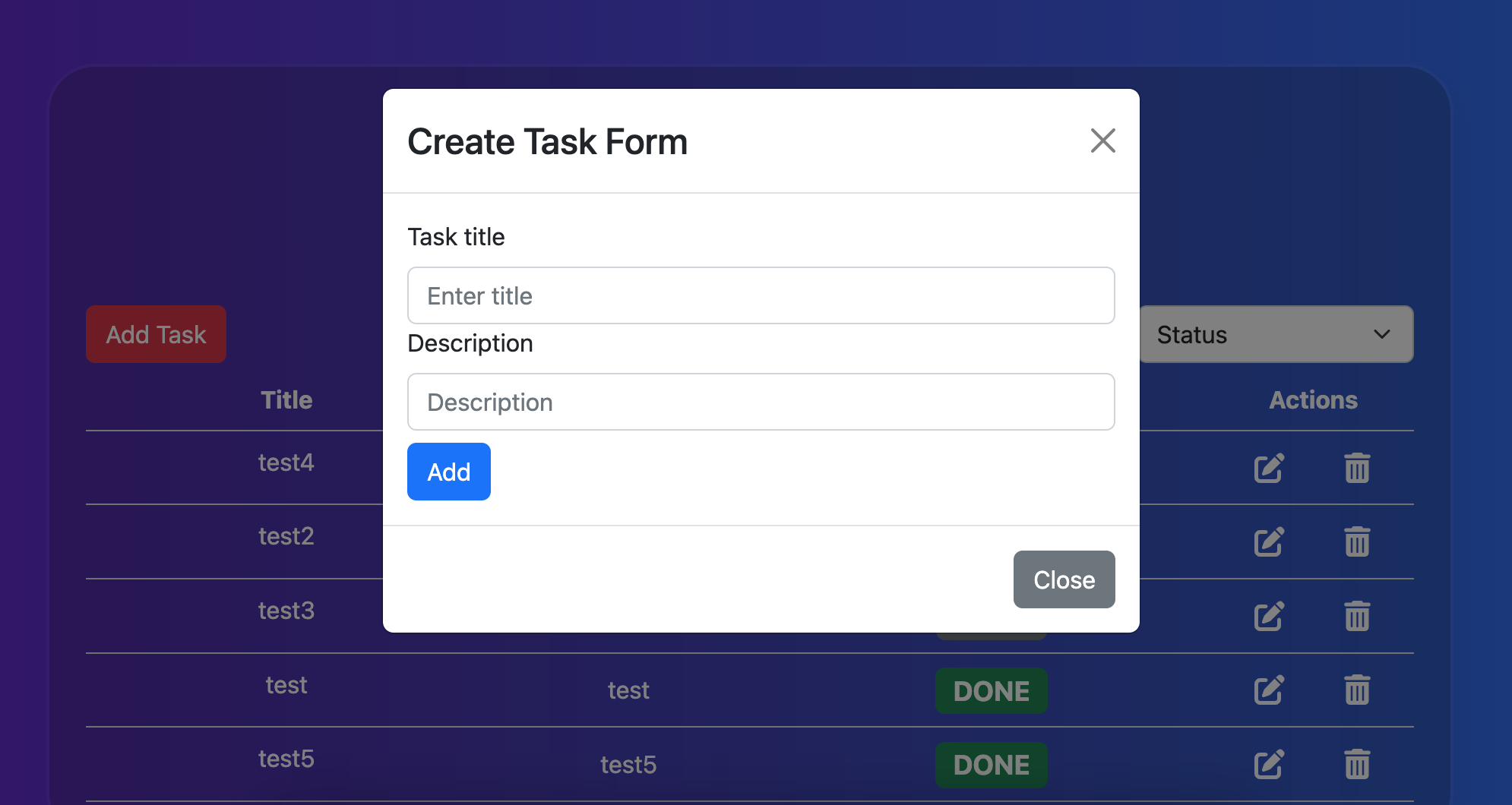 Create task