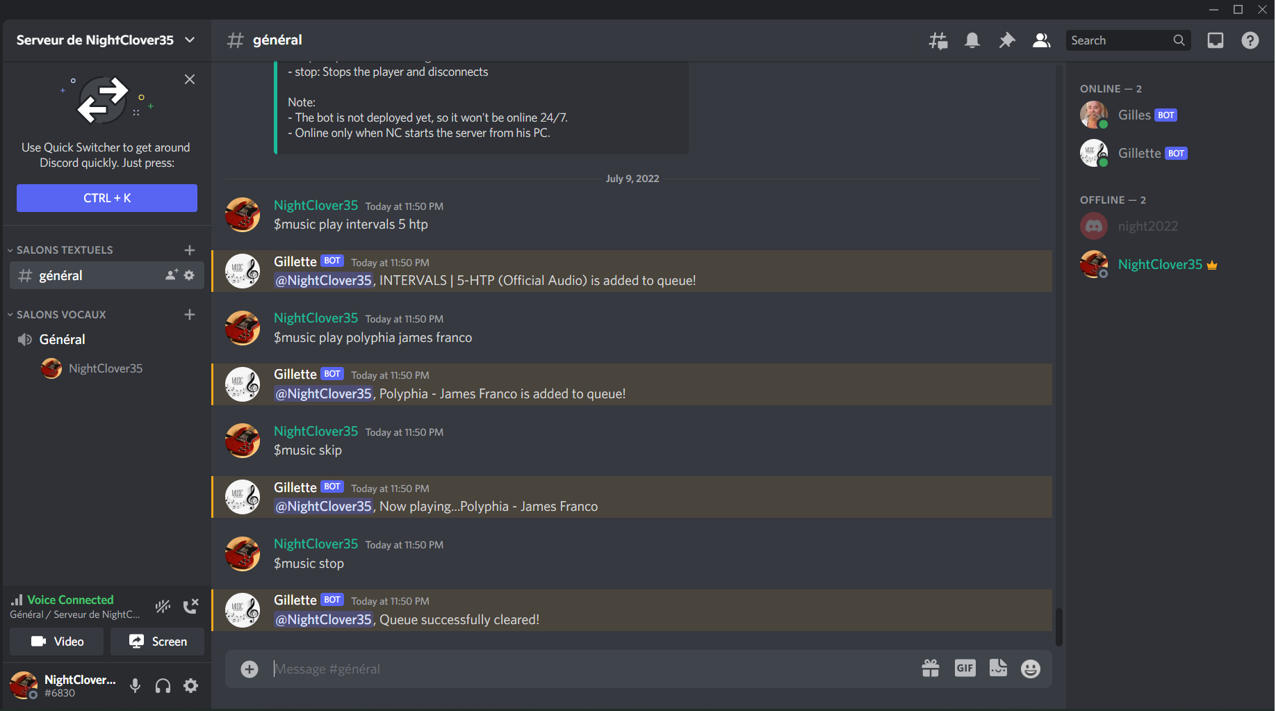 Discord music bot preview image