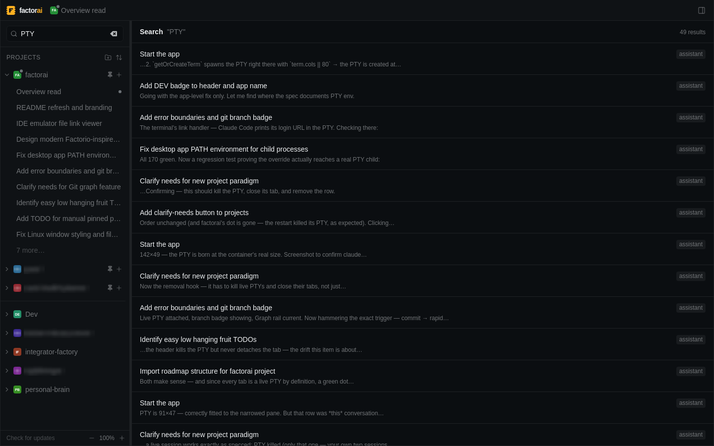 Full-text search across every message in every session