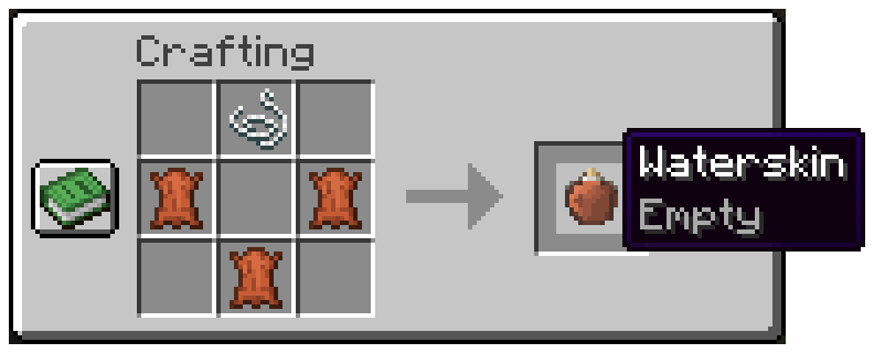 Three leather and a string make a Waterskin