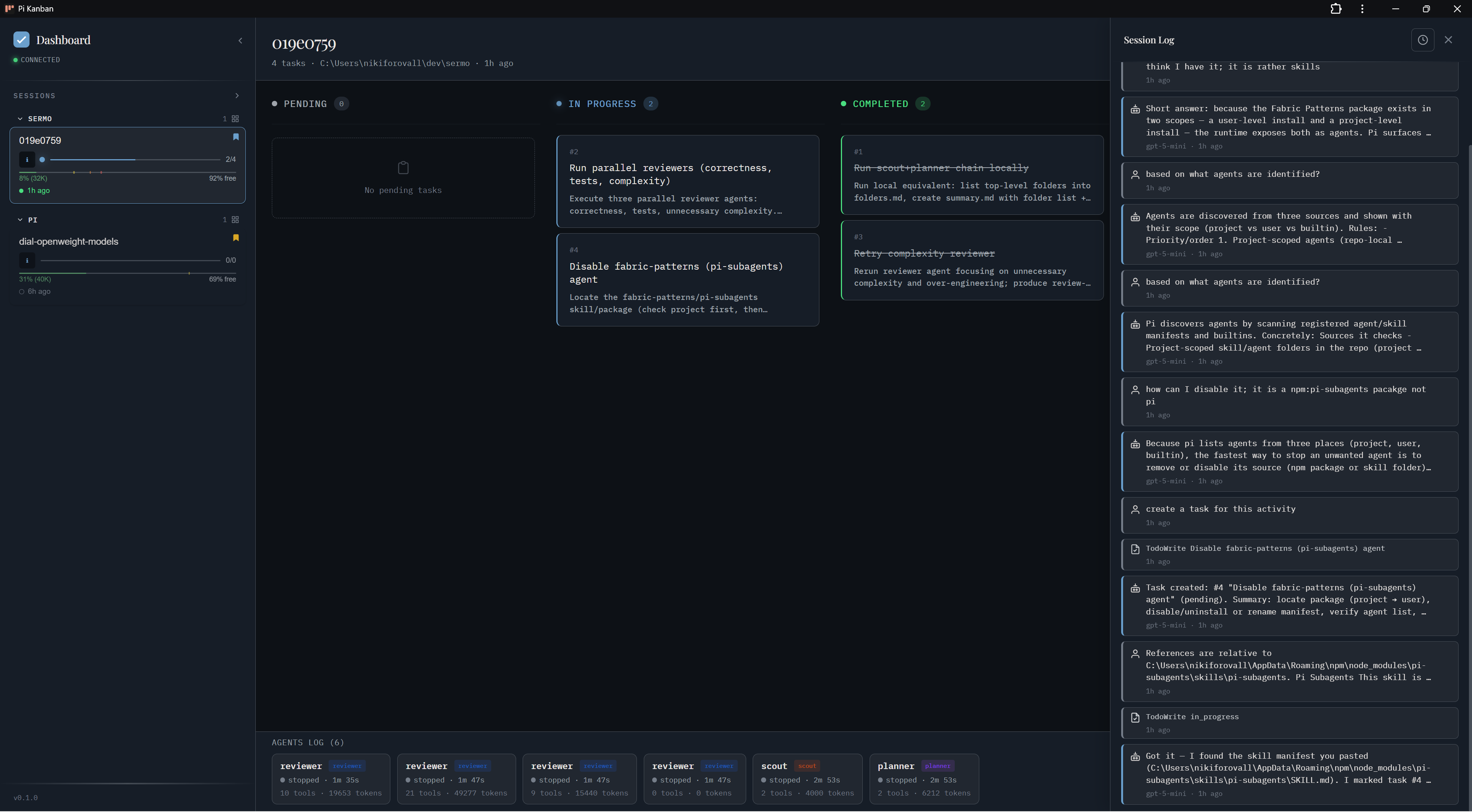pi-kanban dashboard