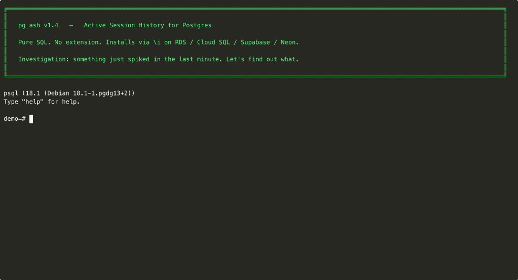 pg_ash v1.4 investigation flow