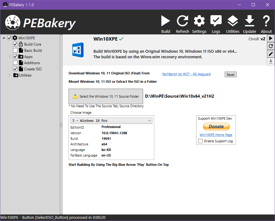 Win10XPE with PEBakery v1.0.0