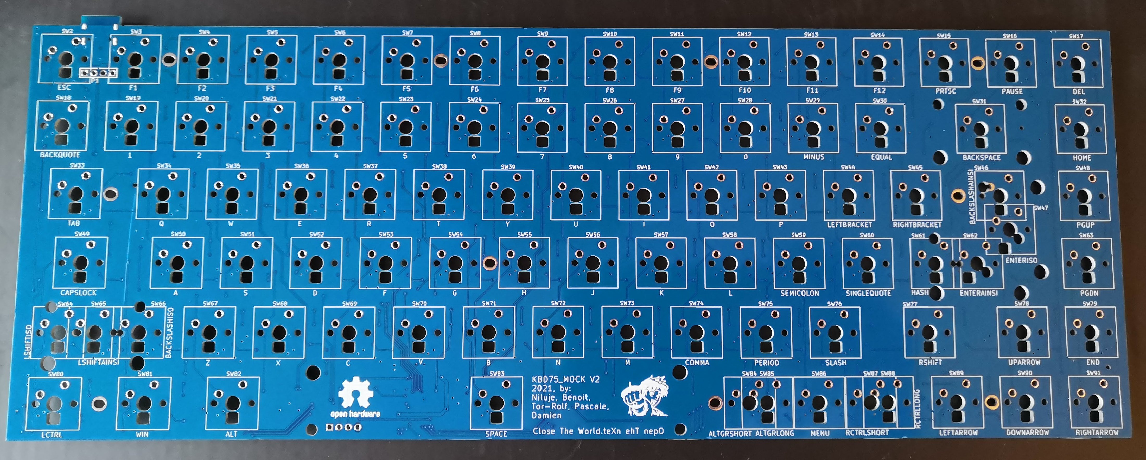 Kbd75mock v2 routed, from the project README