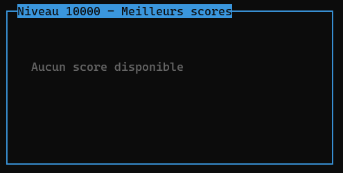 Image du menu des score de BanSoko