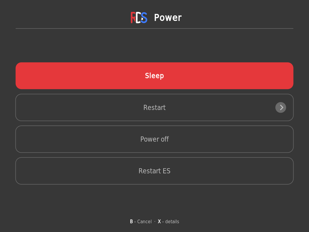 Power-Menü