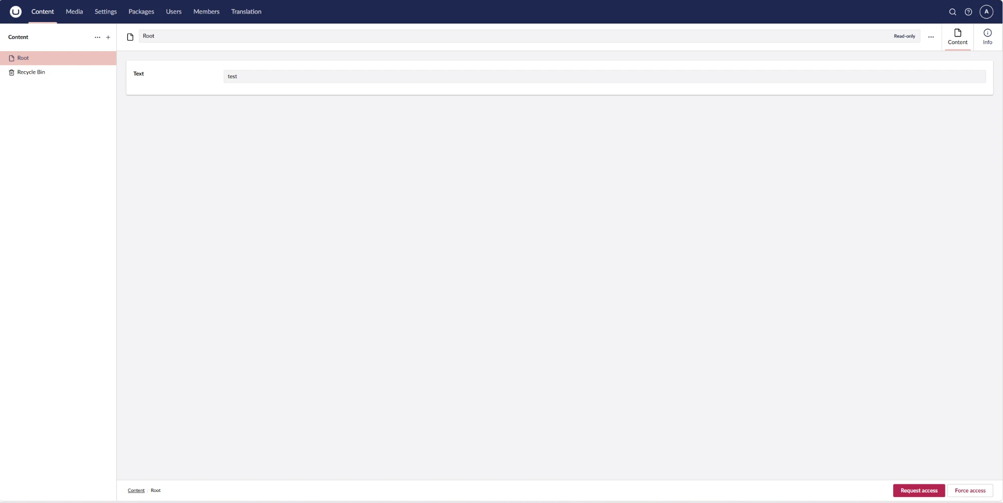 Locked, read-only node with a red border