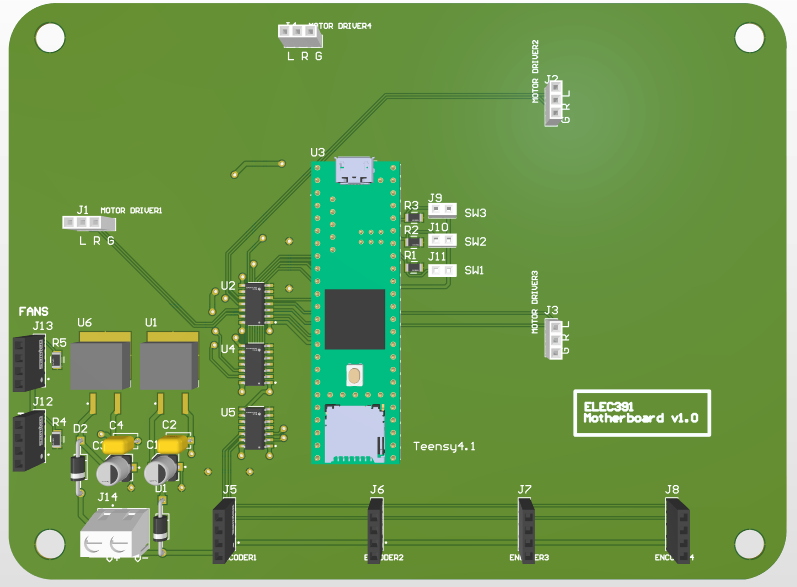 Motherboard 3D Render