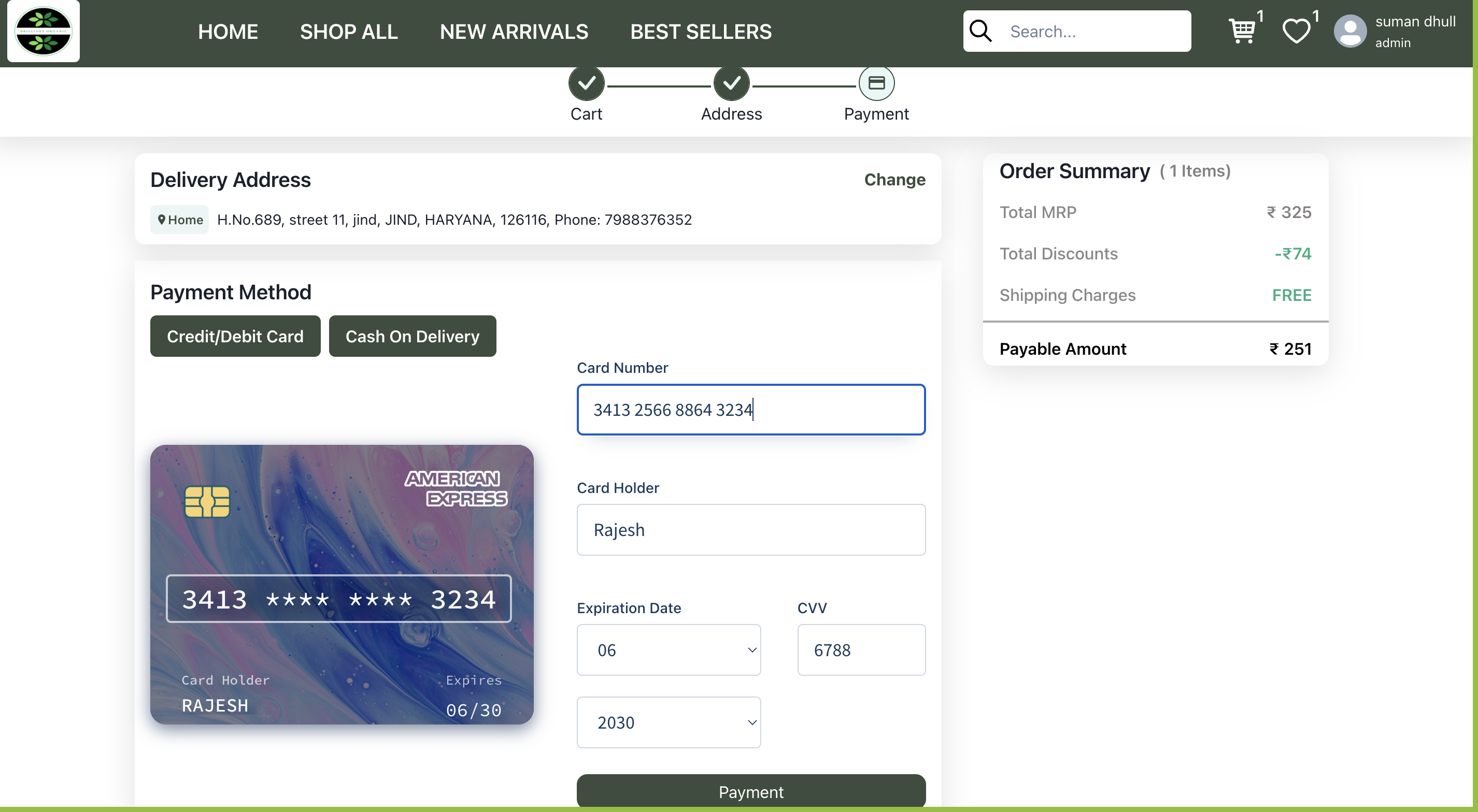 Payment Page