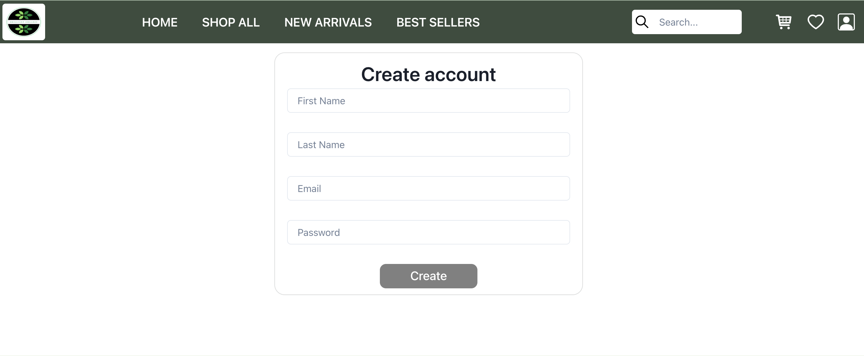 Create account