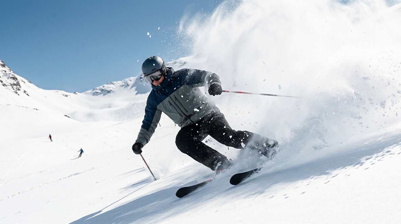Skier, input image