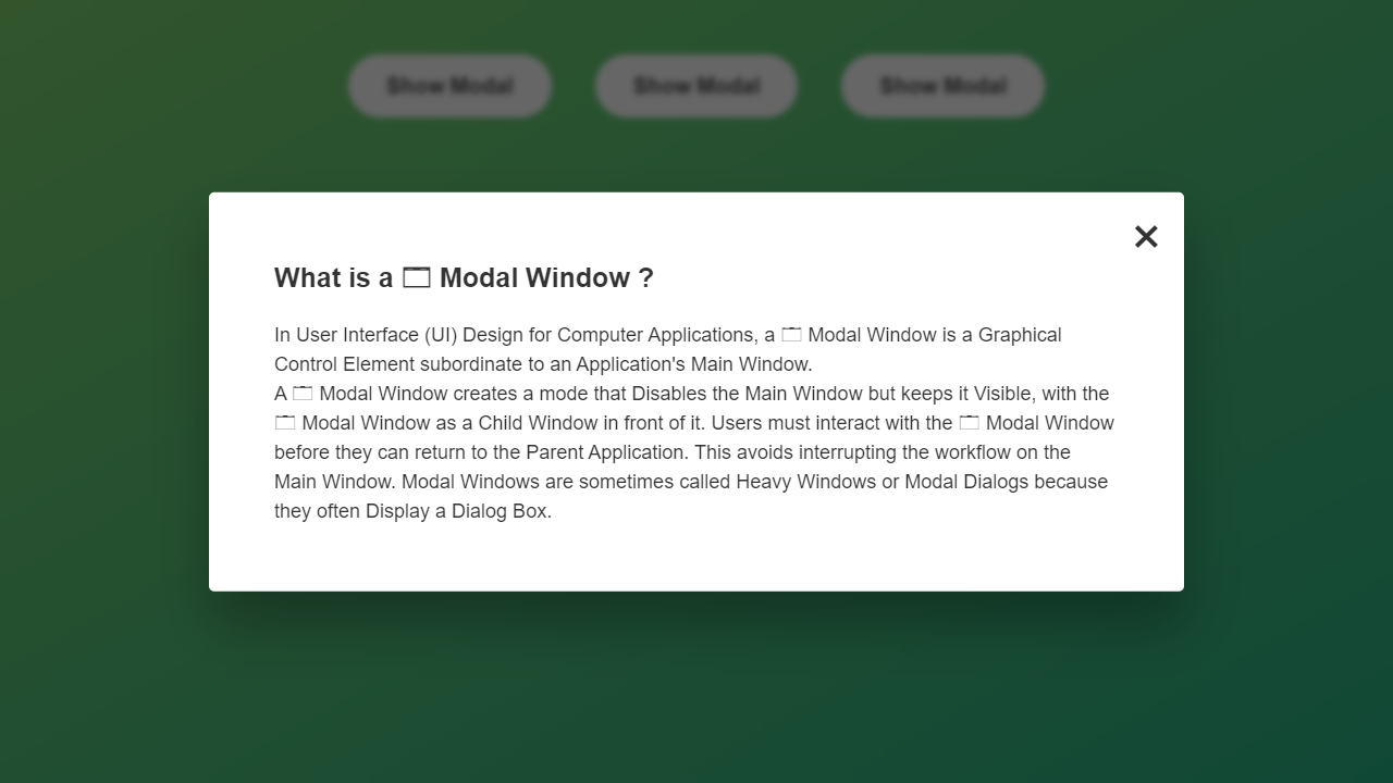 Modal Window