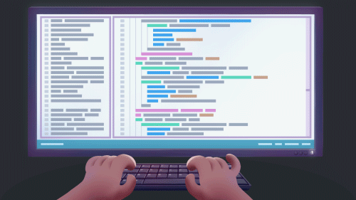 Someone opens their computer screen, revealing literal bugs underneath the code editor.