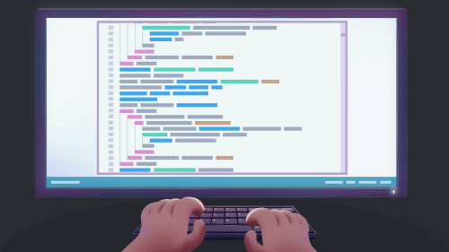 Someone is working on their computer while different types of sensitive user information (geolocation) show on the screen.
