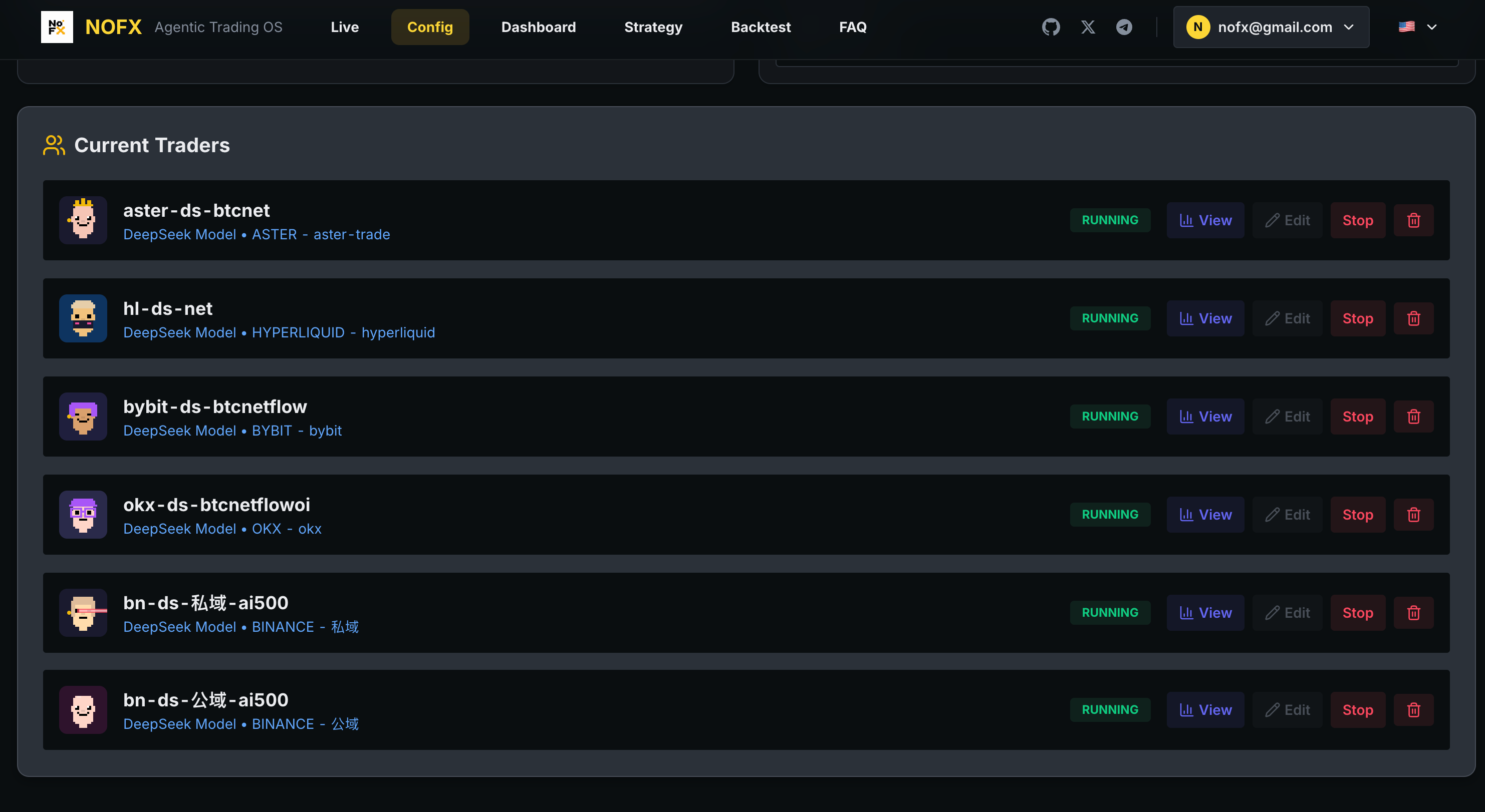 Config - Traders List