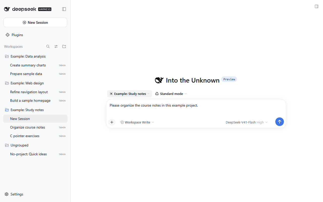 Circular clear action visible inside the workspace picker on hover