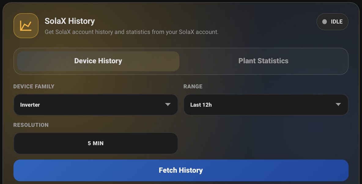 SolaX History Viewer card