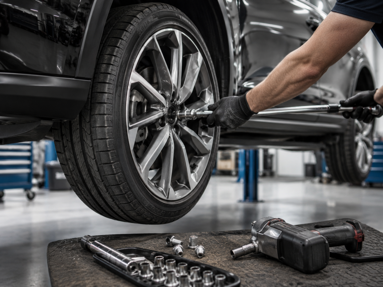 Reifenservice und Radarbeiten in der Werkstatt