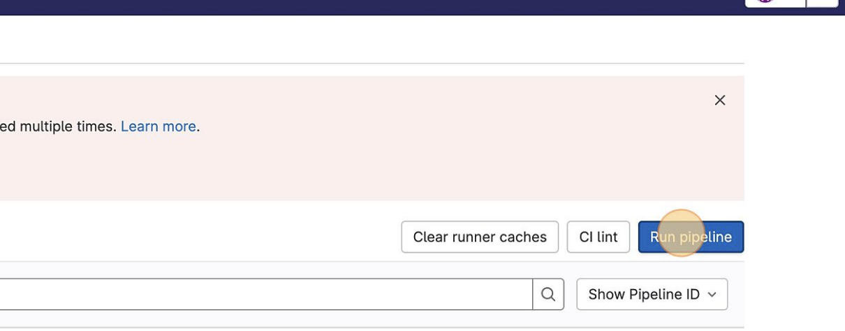 GitLab run pipeline