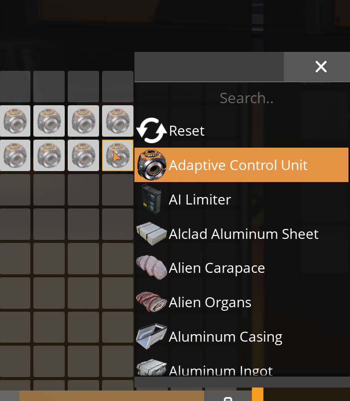 Screenshot of tooltip search prompt in the player inventory