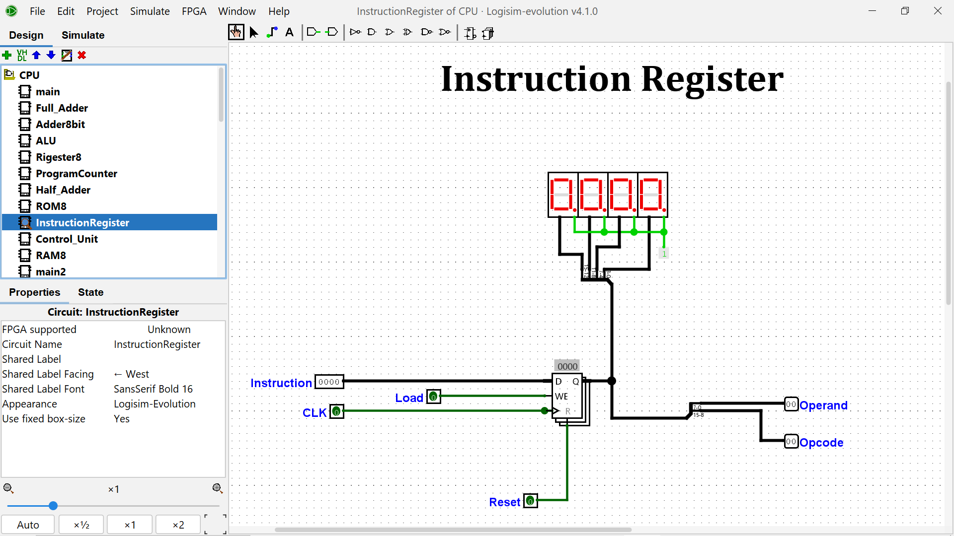 Nitro-8 16-bit Instruction Register