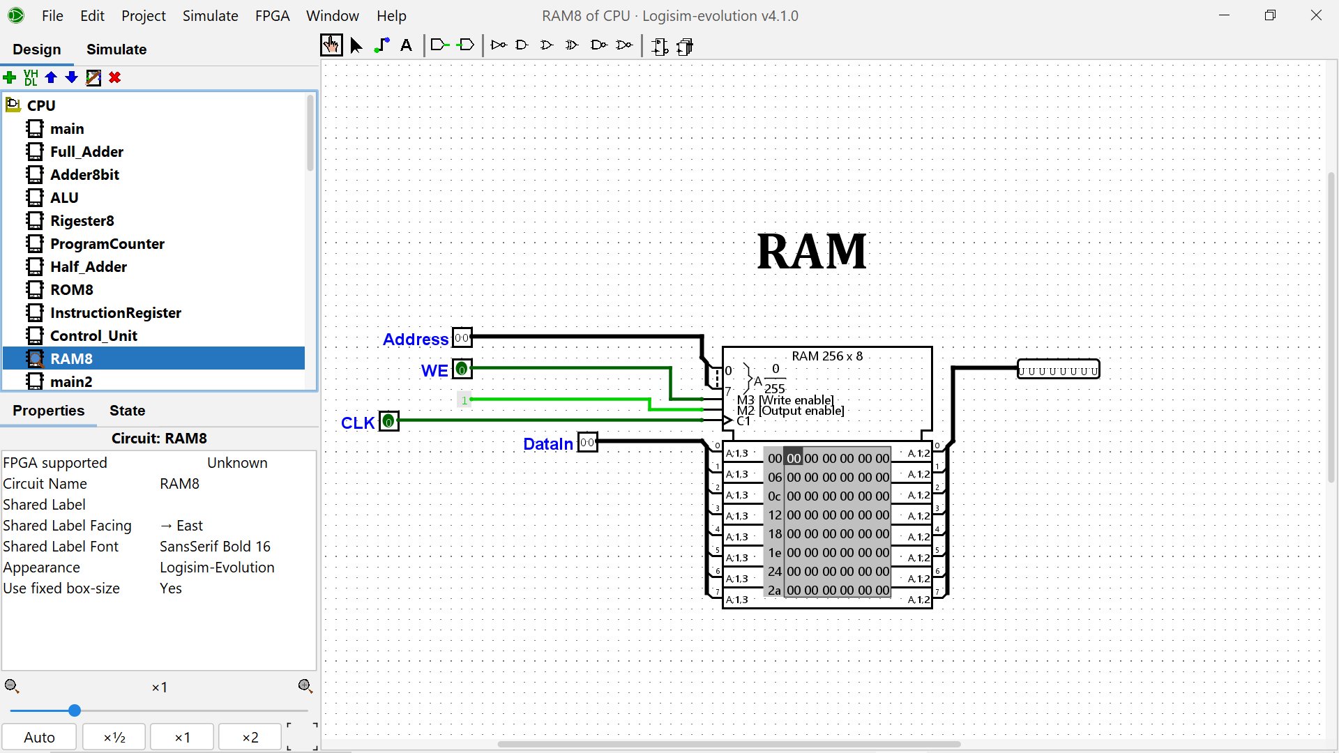 Nitro-8 256-byte RAM