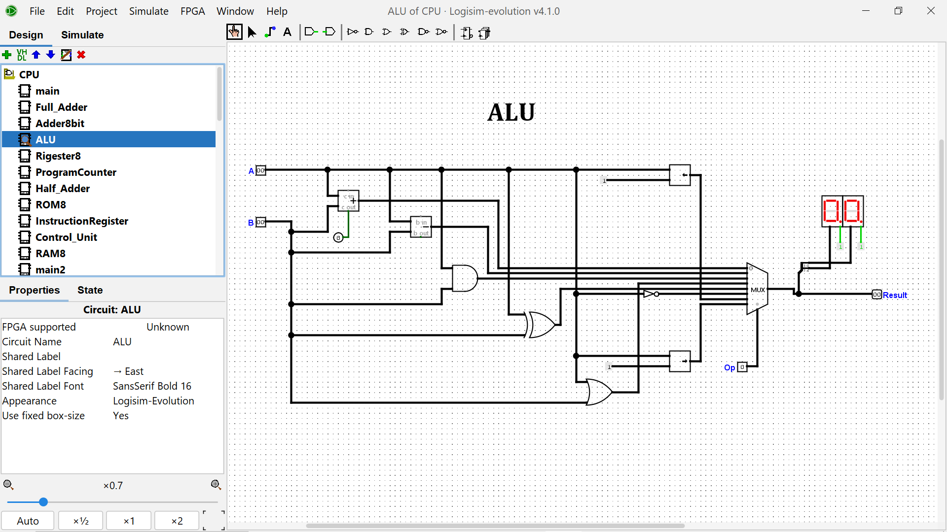 Nitro-8 8-bit ALU