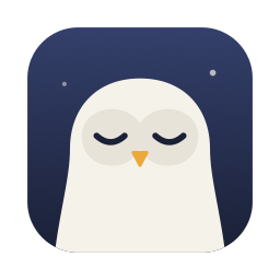 ftop icon: a snowy owl with its eyes closed