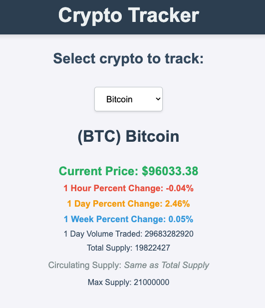 GitHub - NoofleBot/My-Crypto-Tracker: A basic website for tracking ...