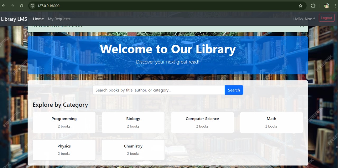 GitHub - NoorMustafa4556/Library-Management-System-Django: A complete ...