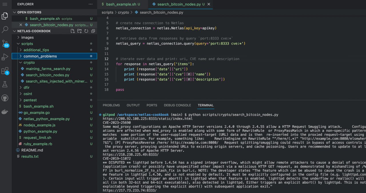 Search bitcoin nodes Python