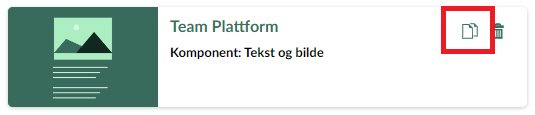 Component copy button