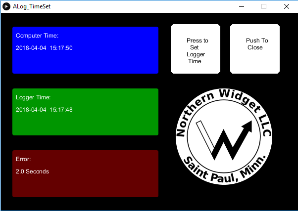 Time loaded into logger