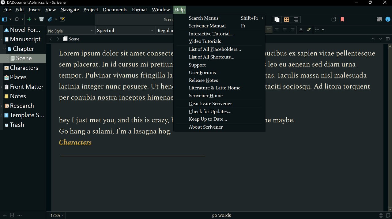 Erdtree Manuscript theme for Scrivener
