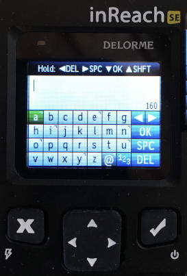 inReach keyboard